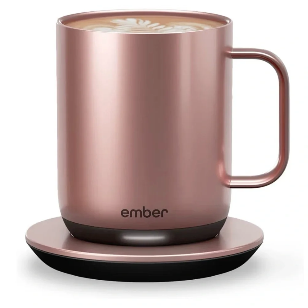 new ember temperature control smart mug 10oz app controlled heated rose gold mug - Picture 2 of 11